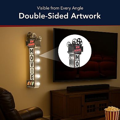 American Art Décor Now Showing Movie LED Marquee Wall Sign