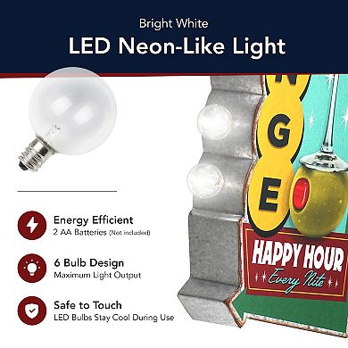 American Art Décor American Retro Cocktail Lounge LED Marquee Wall Sign