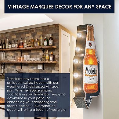 American Art Décor Modelo Especial Cerveza LED Marquee Wall Sign