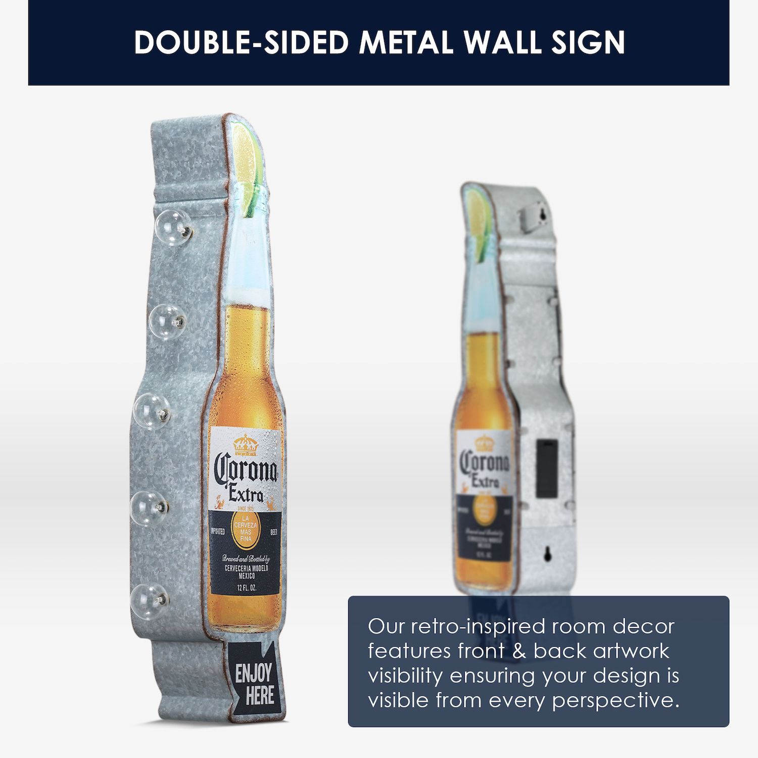 Corona Extra Beer Tin Sign – Metal Wall Décor For Bar, Pub, Shop, Or Man Cave, Design A310