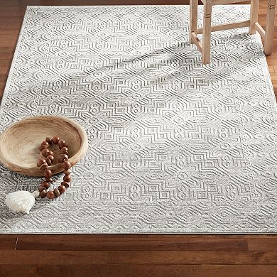 Town & Country Luxe Maya Medallion Tile Neutral Indoor Runner Area Rug