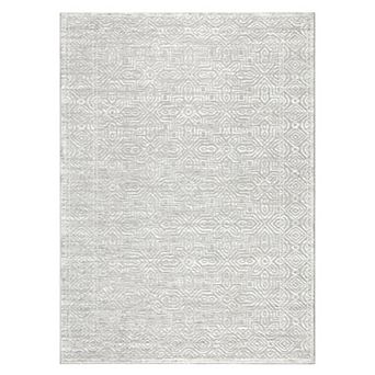 Town & Country Luxe Maya Medallion Tile Neutral Indoor Runner Area Rug