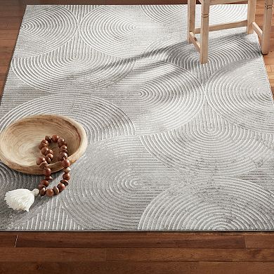 Town & Country Luxe Maya Soft Arches Neutral Indoor Runner Area Rug
