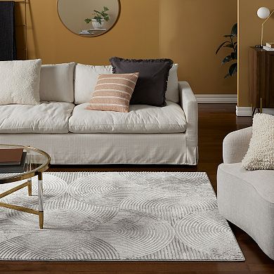 Town & Country Luxe Maya Soft Arches Neutral Indoor Runner Area Rug