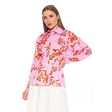 Women's ALEXIA ADMOR Calliope Long Sleeve Fitted Button Down Shirt