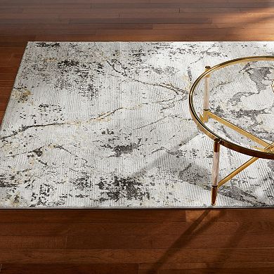 Town and Country Luxe Opaline Bold Marble Runner Area Rug