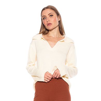 Women's ALEXIA ADMOR Evander Retro Collar Oversized Ruby Shirt