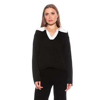 Women's ALEXIA ADMOR Evander Retro Collar Oversized Ruby Shirt