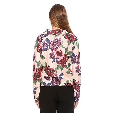 Women's ALEXIA ADMOR Evander Print Retro Collar Oversized Ruby Shirt