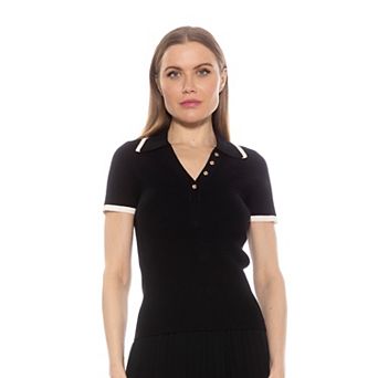 Women's ALEXIA ADMOR Diara Knitted Polo Top