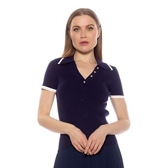 Women's ALEXIA ADMOR Diara Knitted Polo Top