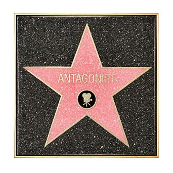 American Art Décor "Antagonist" Walk of Fame Star Framed Canvas Wall Decor