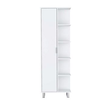 Randall Linen Cabinet, With 1 Door And 9 Shelves