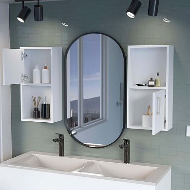 Dixie 2 Bathroom Medicine Cabinets With Storage With Open Shelf