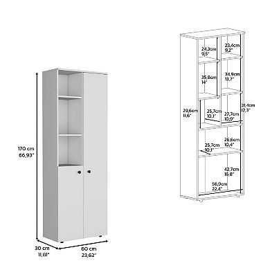 Nolic Multistotage With 5-tier Storage Shelves And 2 Doors