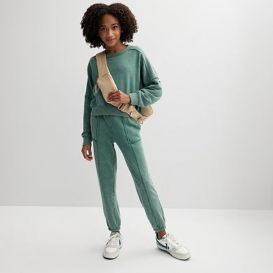 Girls 6-20 SO® Seamed Crop Sweatshirt in Regular & Plus Size