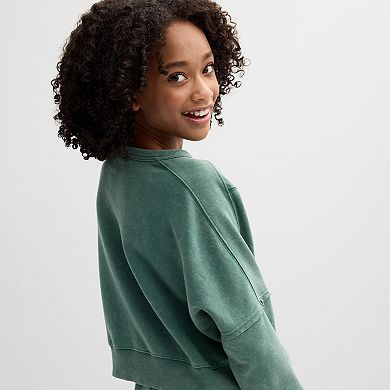 Girls 6-20 SO® Seamed Crop Sweatshirt in Regular & Plus Size