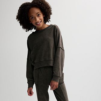 Girls 6-20 SO® Seamed Crop Sweatshirt in Regular & Plus Size