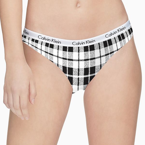 Women's Calvin Klein Carousel Bikini Panty D1618 - Blur Buffalo White (LARGE)
