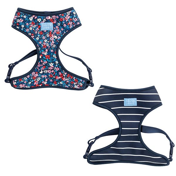 Draper James™ Classic Reversible Dog Harness - Blue Floral (SMALL)