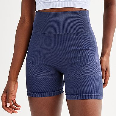 Juniors' SO Seamless Ribbed High Waisted Biker Shorts