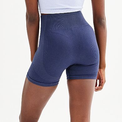Juniors' SO Seamless Ribbed High Waisted Biker Shorts