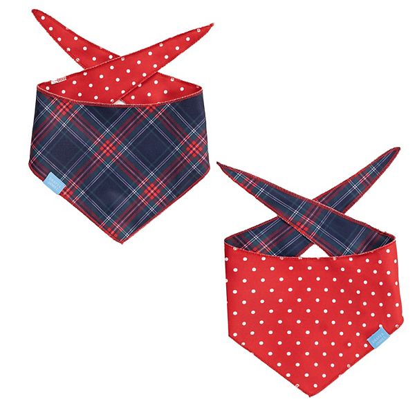 Draper James™ Multi-Colored Tartan Plaid Pet Bandana - Red Plaid (XS/S)