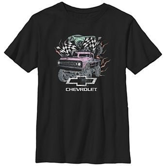 Boys Chevrolet Pastel Monster Trucks Husky Graphic Tee