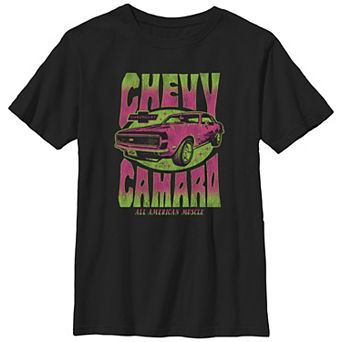 Boys Chevy Camaro All-American Muscle Husky Graphic Tee