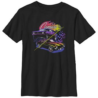 Boys Chevrolet Camaro Gradient Colors Husky Graphic Tee
