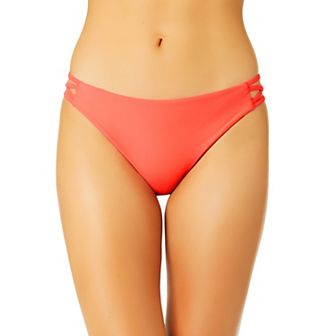 Juniors' Hurley Solid Strappy Moderate Coverage Bikini Bottoms