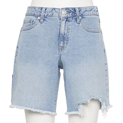 Juniors Project Indigo Long Line Denim Shorts