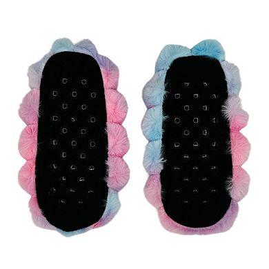Girls Fuzzy Babba Tie Dye Fuzzy Honeycomb Slipper Socks