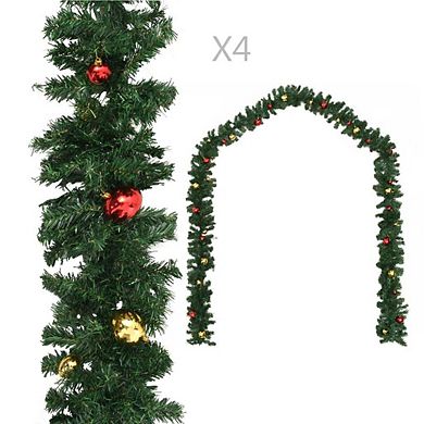 Christmas Garlands With Baubles, Weather Resistance, Spectacular Indoor And Outdoor Decor