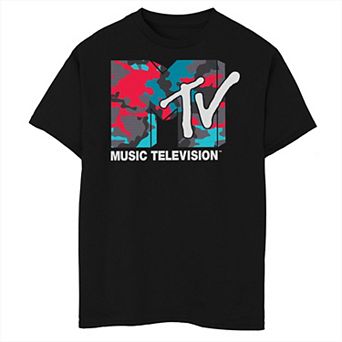 Boys MTV Camo Logo Husky Graphic Tee