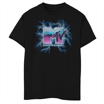 Boys MTV Lightning Logo Husky Graphic Tee