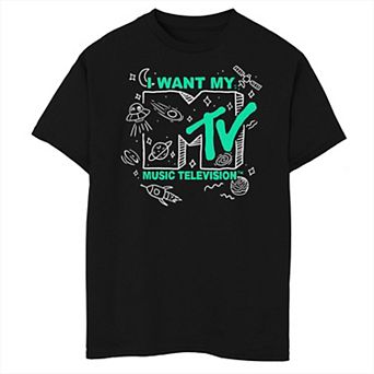 Boys MTV Doodles Logo Husky Graphic Tee
