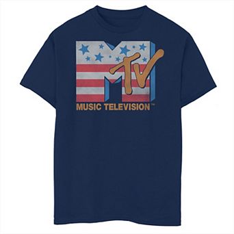 Boys MTV Americana Logo Husky Graphic Tee