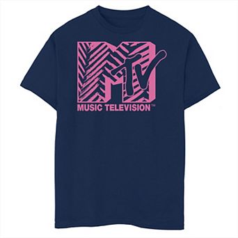 Boys MTV Brush Strokes Logo Husky Graphic Tee