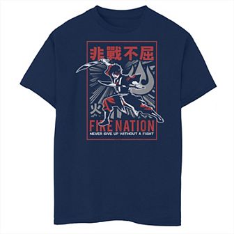 Boys Avatar The Last Airbender Fire Nation Poster Husky Graphic Tee