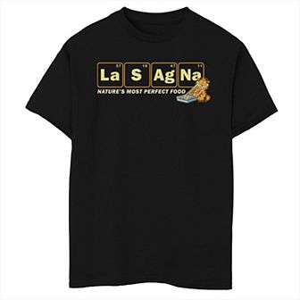 Boys Garfield Lasagna Periodic Elements Husky Graphic Tee
