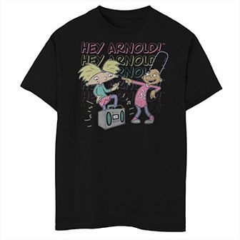Boys Hey Arnold Air Guitar With Gerald Husky Graphic Tee