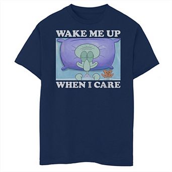 Boys SpongeBob SquarePants Squidward Sleeping Husky Graphic Tee