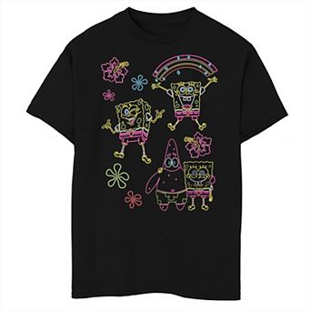 Boys SpongeBob SquarePants Neon Lights Bob Husky Graphic Tee