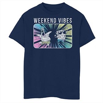 Boys SpongeBob SquarePants And Patrick Weekend Vibes Husky Graphic Tee