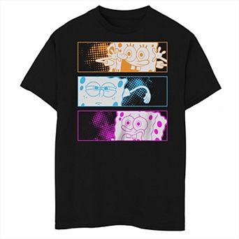 Boys SpongeBob SquarePants Gaze Panels Husky Graphic Tee