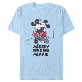 Disney's Mickey Mouse And Minnie Happy Hug Men's Graphic Tee