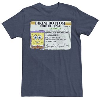 Men's SpongeBob SquarePants Drivers License Graphic Tee