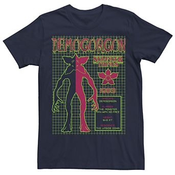 Men's Stranger Things Demogorgon Description Poster Graphic Tee