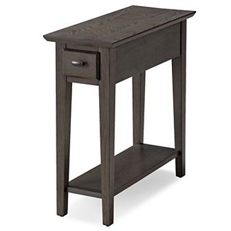 Leick Furniture Rustic Slate Finish Recliner Wedge End Table